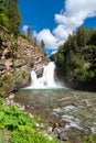 Cameron Falls Waterfall In Waterton Lakes National Park, Canada