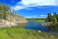 Cameron River on Canadian Shield, Hidden Lake Territorial Park, Northwest Territories, Canada