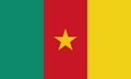 Cameroon flag in official colors and Proportion Correctly