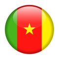 Cameroon Flag Vector Round Icon