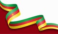 Cameroon flag wavy abstract background. Vector illustration.