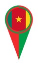 Cameroon Map Pointer Location Flag Royalty Free Stock Photo