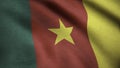 Cameroon national flag. Cameroon flag wiving animation Royalty Free Stock Photo