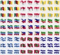 Cameroon, Singapore, Kalmykia, Dagestan, Philippines, Chechen Republic, Nicaragua, Maldives, El Salvador. Big set of 81 flags.