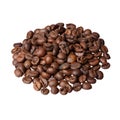 Camerun Robusta gourmet coffee on white background.