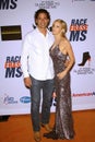 Camille Grammer and boyfriend Dimitri Charalambopoulos at the 19th Annual Race To Erase MS, Century Plaza, Century City, CA Royalty Free Stock Photo