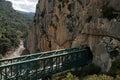 Gaitanes wall of Caminito del Rey in Andalusia, Spain