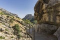 Caminito del Rey - mountain hiking trail. Malaga province. Spain