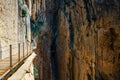 Caminito Del Rey - mountain path along steep cliffs in Andalusia