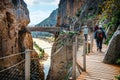 Caminito Del Rey - mountain path along steep cliffs in Andalusia, Spain