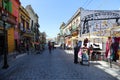 Caminito streets with tourists in Argentina