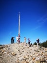 Camino de Santiago / Day 17 / Cruz de Ferro Royalty Free Stock Photo