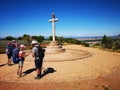 Camino de Santiago / Day 16 / Pilgrims and Concrete Cross