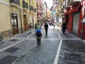 Camino de Santiago / Day 3 / Pilgrims Walking in Pamplona