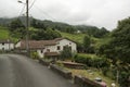 Camino de Santiago from Saint Jean Pied de Port to Roncesvalles via Valcarlos Royalty Free Stock Photo