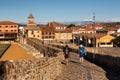 HOSPITAL DE ORBIGO CASTILLA, SPAIN - View of the little village along the Camino de Santiago