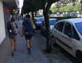 Camino de Santiago / Day 24 / Love Couple Holding Hands While Walking in Santiago