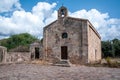 Sardinia. San Giovanni Suergiu. Palmas. Ancient Church of Santa Maria di Palmas, 11th century AD. Main facade