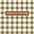 Brown and White Gingham Pattern Background Royalty Free Stock Photo