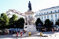Camoes Monument, unveiled in 1867, in the Chiado neighborhood, Lisbon, Portugal