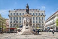 Camoes Square in Lisbon, Portugal.