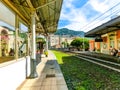 Camogli, Italy - September 15, 2019: People at Camogli train station at Italy