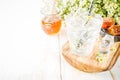 Camomile and honey sweet drink Royalty Free Stock Photo