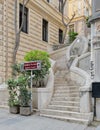 Camondo Steps, a famous pedestrian stairway leading to Galata Tower, built around 1870, ÃÂ°stanbul, Turkey