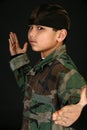 Camouflage Boy Royalty Free Stock Photo