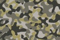 Camouflage combat pattern, military background, vector illustration Royalty Free Stock Photo