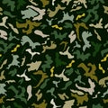 Camouflage effect of green and gray colors on a black color Royalty Free Stock Photo