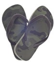 Camouflage Flip Flop Sandals in Heart Shape