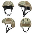 Camouflage, green, khaki military helmet