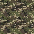 Camouflage and halftone pattern background seamless, mask clothi