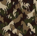 Camouflage horse Pattern on background