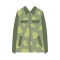 Camouflage jacket flat icon Royalty Free Stock Photo
