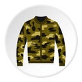 Camouflage jacket icon circle Royalty Free Stock Photo