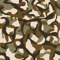 Camouflage, military camo vector seamless pattern