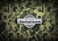 Camouflage military pixel art pattern background