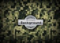 Camouflage military pixel art pattern background