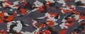 Camouflage military texture. Army red and grey pattern cloth Royalty Free Stock Photo
