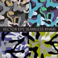Camouflage netting. Seamless vector pattern. Forest coloring. Texture hiding the shape and outline of the object. Abstract