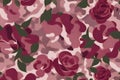 Rose camouflage pattern abstract background Royalty Free Stock Photo