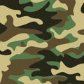 Camouflage pattern background. Classic clothing style masking camo repeat print. Royalty Free Stock Photo