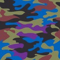 Camouflage pattern background seamless clothing print, repeatabl Royalty Free Stock Photo