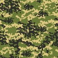 Camouflage pattern background seamless illustration. Military camouflage Royalty Free Stock Photo