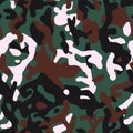 Green camouflage pattern background. Seamless khaki green camouflage. Camo texture. Vector