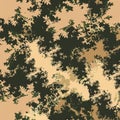 A camouflage pattern with a brown and beige background Royalty Free Stock Photo