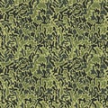 Camouflage pattern. Fashionable Millatry print. Seamless vector army green hunting background. Royalty Free Stock Photo