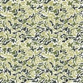 Camouflage pattern. Fashionable Millatry print. Seamless vector army green hunting background.